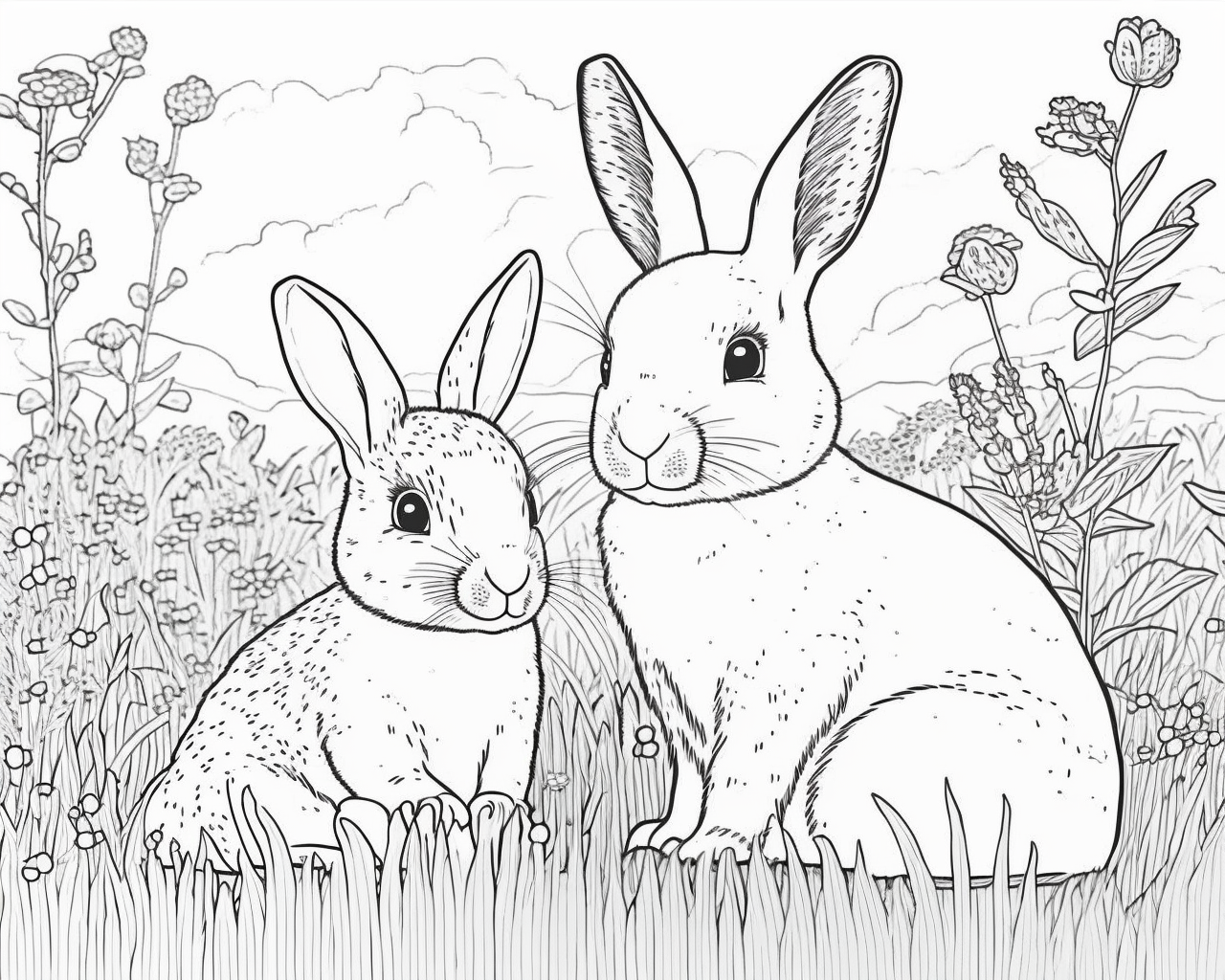 králík 12 Omalovánky k vytisknutí zdarma